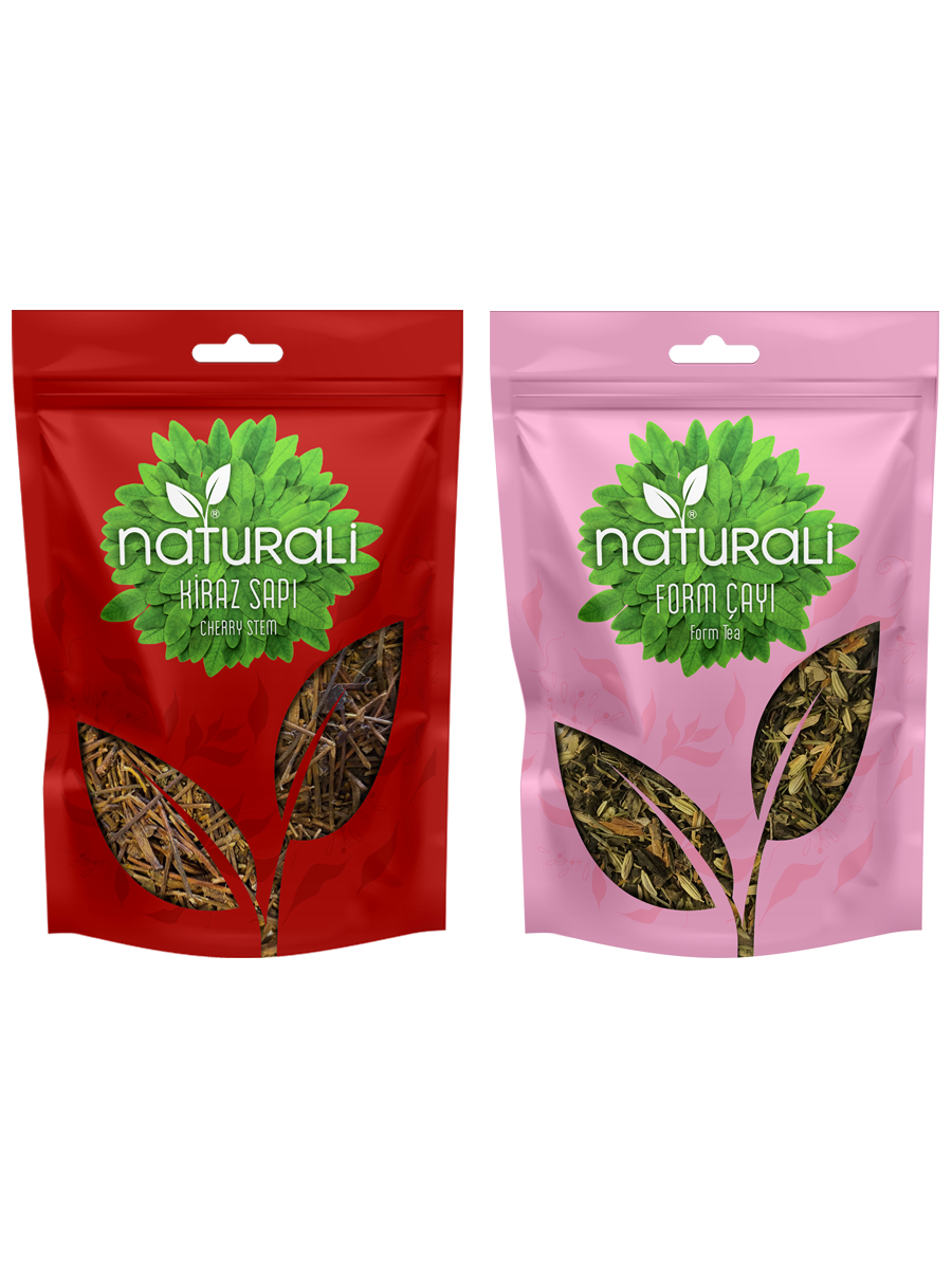 Naturali Detox Tea Package - Form Tea 100 Gr - Cherry Stalk 75 Gr